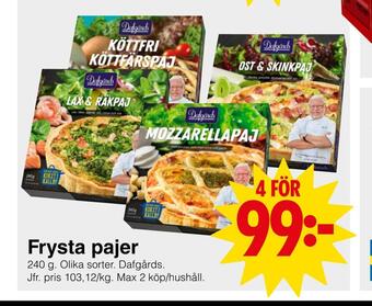 Frysta pajer
