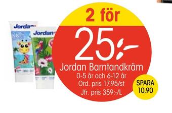 EKO Jordan barntandkräm erbjuda