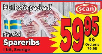 Supergrossen Spareribs erbjuda