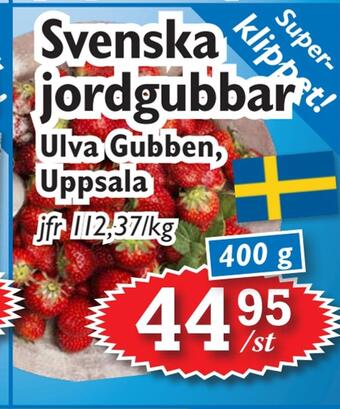 T-jarlen Svenska jordgubbar erbjuda