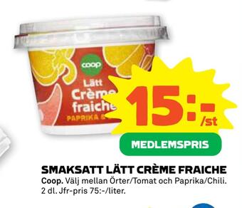 Coop Forum Smaksatt lätt crème fraiche erbjuda