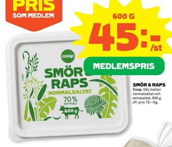 Coop Forum Smör & raps erbjuda