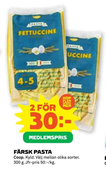 Coop Forum Färsk pasta erbjuda