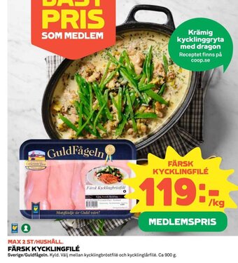 Coop FÄRSK KYCKLINGFILÉ erbjuda