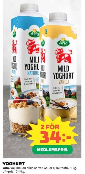 Coop YOGHURT erbjuda