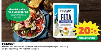 Coop FETAOST erbjuda