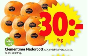 ICA Supermarket Clementiner Nadorcott erbjuda