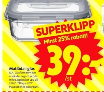 ICA Supermarket Matlåda i glas erbjuda