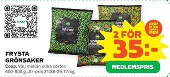 Stora Coop Frysta grönsaker erbjuda