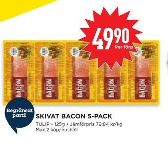 Willys Skivat bacon 5-pack erbjuda