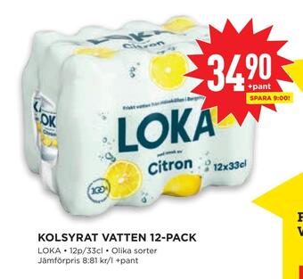 Willys Kolsyrat vatten 12-pack erbjuda