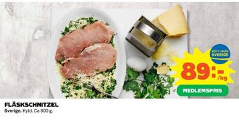 Coop Fläskschnitzel erbjuda