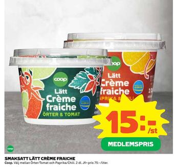 Smaksatt lätt crème fraiche