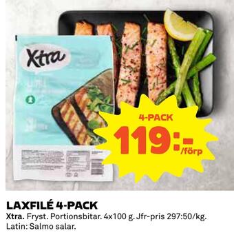 Coop Laxfilé 4-pack erbjuda