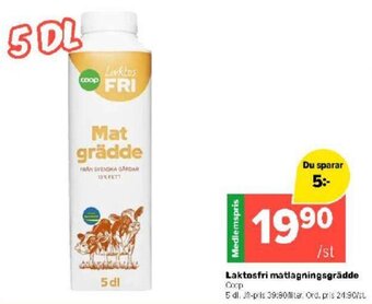 Coop Extra Laktosfri matlagningsgrädde Coop erbjuda