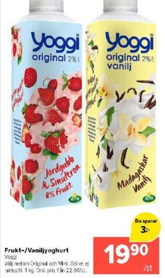 Coop Extra Frukt-/Vaniljyoghurt erbjuda