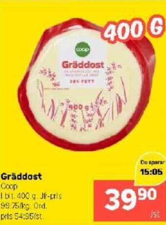 Coop Extra Gräddost erbjuda