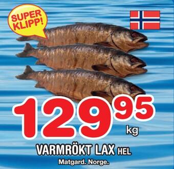 Nya Pulsen Varmrökt lax hel erbjuda