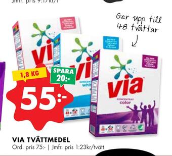 ÖoB Via tvättmedel erbjuda