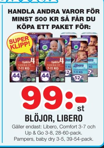Nya Pulsen Blöjor, libero erbjuda