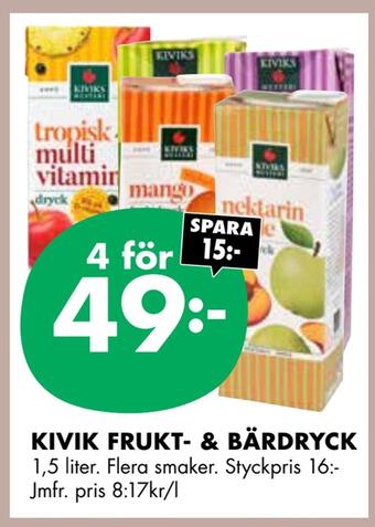 ÖoB Kivik frukt- & bärdryck erbjuda