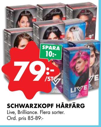 ÖoB Schwarzkopf hårfärg erbjuda