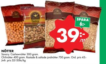 ÖoB Nötter erbjuda