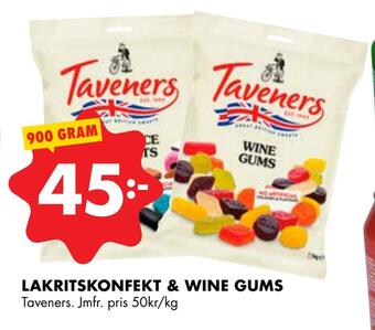 ÖoB Lakritskonfekt & wine gums erbjuda