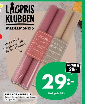 ÖoB Räfflade kronljus erbjuda