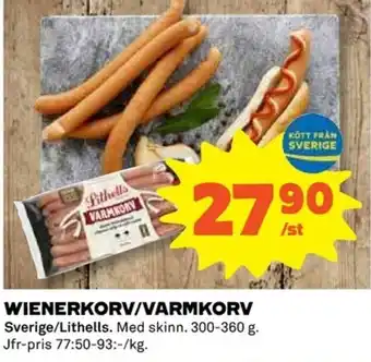 Sverige/Lithells Wienerkorv/Varmkorv 300-360g