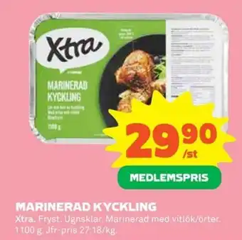 Coop Xtra Marinerad Kyckling 1100g erbjuda
