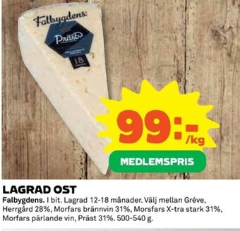Falbygdens Lagrad Ost 500-540g