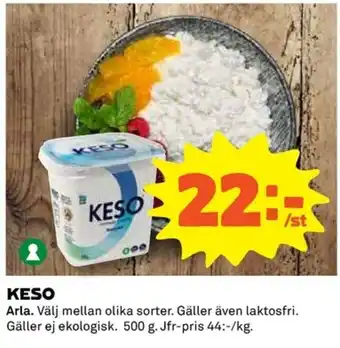 Coop Arla Keso 500g erbjuda