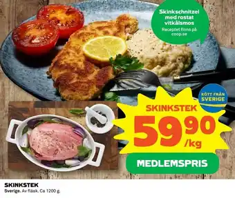 Coop Sverige Skinkstek 1200g erbjuda