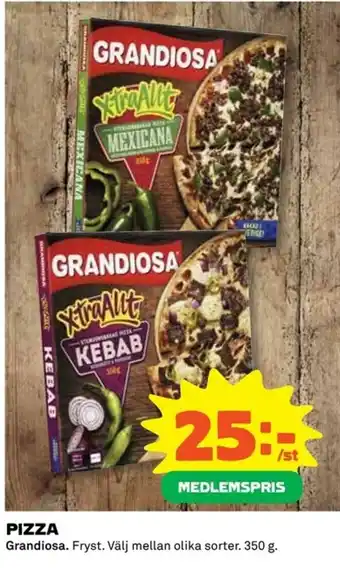Coop Grandiosa Pizza 350g erbjuda