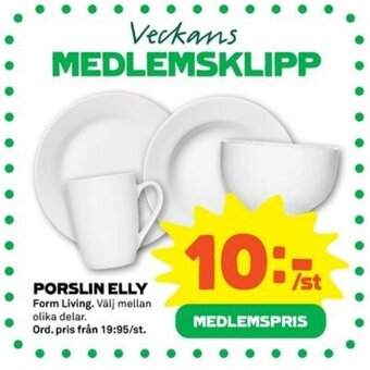 Stora Coop Form Living Porslin Elly erbjuda