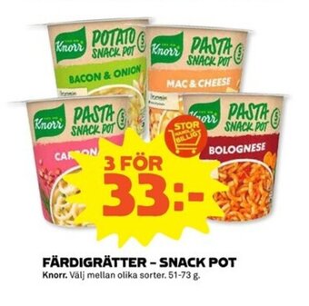 Stora Coop Knorr Färdigrätter - Snack Pot 51-73g erbjuda