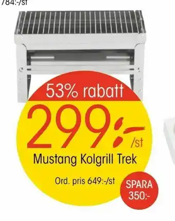 EKO Mustang Kolgrill Trek erbjuda
