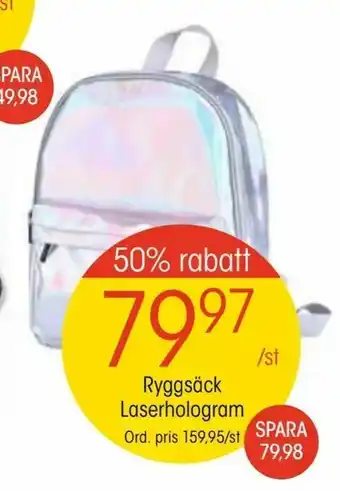 EKO Ryggsäck Laserhologram erbjuda