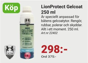 Erlandsons Brygga Lionprotect gelcoat 250 ml erbjuda