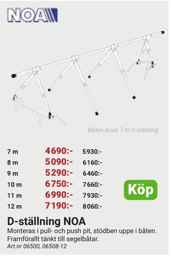 Erlandsons Brygga D-ställning noa erbjuda
