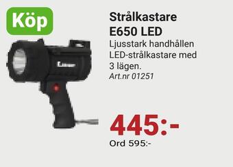 Erlandsons Brygga Strålkastare e650 led erbjuda