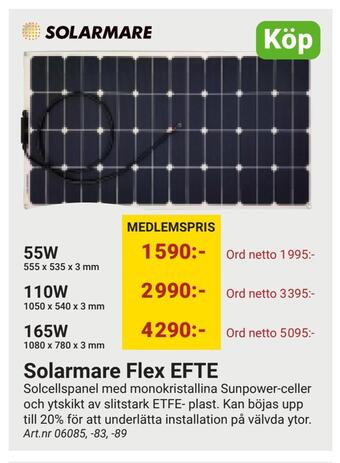Erlandsons Brygga Solarmare flex efte erbjuda