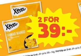 Stora Coop Xtra Tärnad Mango 500g erbjuda