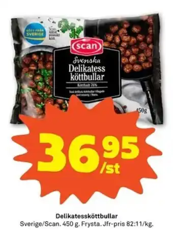 Stora Coop Scan Delikatessköttbullar 450g erbjuda