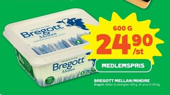 Stora Coop Bregott Mellan/Mindre 600g erbjuda