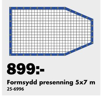 Formsydd presenning 5x7 m