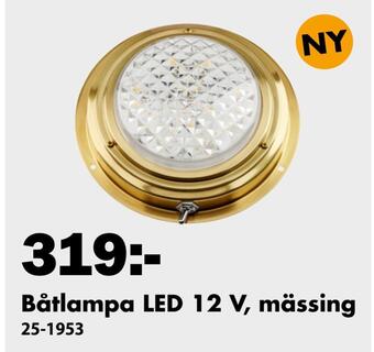 Båtlampa led 12 v, mässing