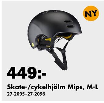 Biltema Skate-/cykelhjälm mips, m-l erbjuda