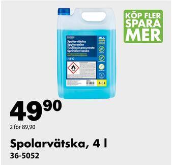 Biltema Spolarvätska, 4 l erbjuda